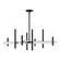 Denmark Eight Light Chandelier in Black with Brushed Nickel (107|49347-04)