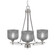 Uptowne Three Light Chandelier in Aged Silver (200|323-AS-4612)