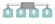 Uptowne Four Light Bathroom Lighting in Aged Silver (200|134-AS-4615)