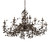 Pear Leaf 15 Light Chandelier in Oil Rubbed Bronze (57|267570)