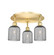 Downtown Urban Three Light Flush Mount in Satin Gold (405|516-3C-SG-G559-5SM)