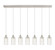 Downtown Urban Seven Light Linear Pendant in Polished Nickel (405|127B-7P-PN-G434-7DE)