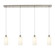 Downtown Urban Four Light Linear Pendant in Brushed Satin Nickel (405|124B-4P-SN-G434-7WH)