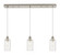 Downtown Urban Three Light Linear Pendant in Brushed Satin Nickel (405|123B-3P-SN-G434-7CL)