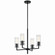 Velestino Four Light Chandelier in Black (12|52678BK)
