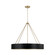 Weller Four Light Chandelier in Matte Brass and Black (65|453041RK)