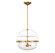 Denmar Four Light Convertible Semi-Flush/Pendant in Warm Brass (51|6-4723-4-322)