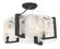 Cloud Break Four Light Semi Flush Mount in Coal Black (7|3614-66A)