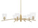 Kurve Six Light Chandelier in New Age Brass (200|3746-NAB-461)