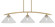 Kurve Three Light Island Pendant in New Age Brass (200|3736-NAB-2122)