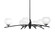 Kurve Six Light Chandelier in Matte Black (200|3746-MB-4101)