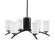 Kurve Six Light Chandelier in Matte Black (200|3706-MB-310)