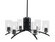 Kurve Six Light Chandelier in Matte Black (200|3706-MB-300)