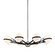 Ace Eight Light Chandelier in Carbide Blk With Polished Nickel Accents (67|F7164-TBK/PN)