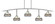Kurve Five Light Billiard/Island in Graphite (200|3745-GP-9485)