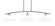 Kurve Three Light Billiard/Island in Graphite (200|3736-GP-316)