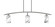 Kurve Three Light Billiard/Island in Graphite (200|3736-GP-3009)