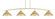 Kurve Four Light Billiard/Island in New Age Brass (200|3734-NAB-428-NAB)