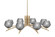 Kurve Eight Light Chandelier in New Age Brass (200|3708-NAB-4622)