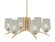 Kurve Six Light Chandelier in New Age Brass (200|3706-NAB-4253)
