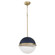One Light Pendant in Blue w/ Aged Brass (19|82-12-3280)