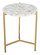 Haru End Table in White, Gold (339|101502)