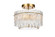 Emilia Three Light Flush Mount in Satin Gold and Clear (173|1780F12SG)