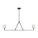 Perth Two Light Linear Chandelier in Aged Iron (454|CC1732AI)