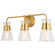 Harper Three Light Vanity in Natural Brass (63|W0470)