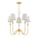 Amina Five Light Chandelier in Aged Brass (70|6927-AGB)