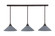 Stem Three Light Linear Pendalier in Dark Granite (200|48-DG-4012)