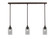 Stem Three Light Linear Pendalier in Dark Granite (200|36-DG-542)