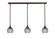 Stem Three Light Linear Pendalier in Dark Granite (200|36-DG-5112)