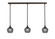 Stem Three Light Linear Pendalier in Dark Granite (200|36-DG-4622)