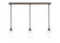 Stem Three Light Linear Pendalier in Bronze (200|36-BRZ-541)