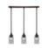 Stem Three Light Linear Pendalier in Dark Granite (200|25-DG-542)
