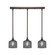 Stem Three Light Linear Pendalier in Dark Granite (200|25-DG-4612)