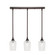 Stem Three Light Linear Pendalier in Dark Granite (200|25-DG-4250)