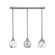 Stem Three Light Linear Pendalier in Brushed Nickel (200|25-BN-4109)