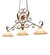 Christabel Three Light Island Pendant in Lt Burnished Transparent Gold (57|276474)