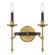 Consulate Two Light Wall Sconce in Matte Black and Warm Brass (51|9-9510-2-143)
