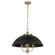 Monterey Four Light Pendant in Matte Black/Warm Brass (51|7-1725-4-143)