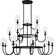 Viscount 18 Light Chandelier in Matte Black (10|VSC5048MBK)