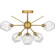 Salvador Six Light Semi-Flush Mount in Brushed Gold (10|PCSVD1724BRG)