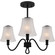 McKinney Three Light Semi-Flush Mount in Matte Black (10|MCK1722MBK)