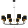 Lockery Eight Light Chandelier in Matte Black (10|LKY5040MBK)
