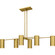 Foreland Six Light Linear Chandelier in Brushed Gold (10|FLD650BRG)
