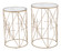 Hadrian Set of 2 Side Tables in Gold, Clear (339|101475)