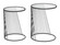 Shine Nesting Tables Set in Black, Clear (339|101473)