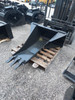 PRIME STUMP BUCKET FOR SKID STEER 63" LONG FRONT 12" WIDE 1/2" GRADE 50